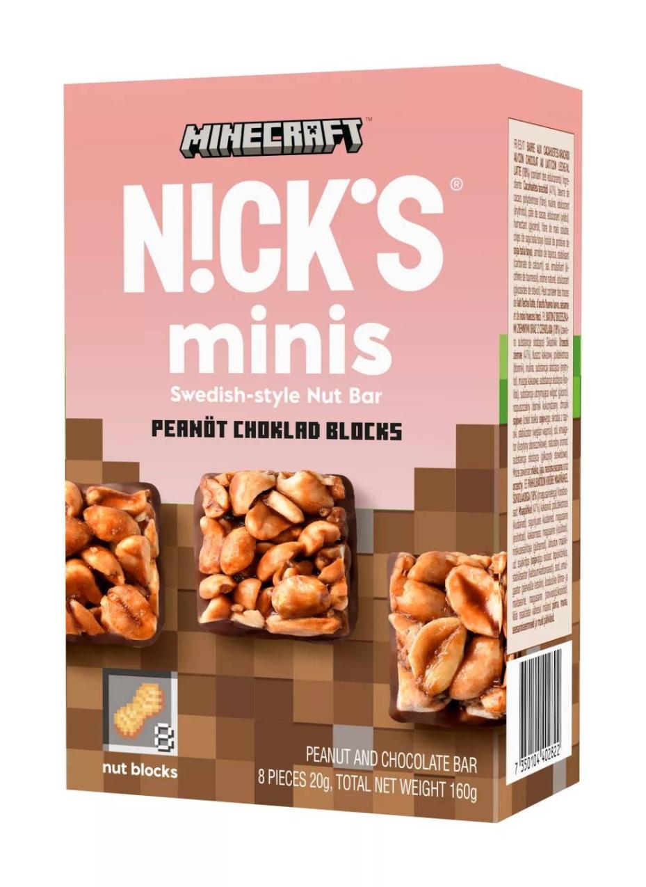 Nick's vegán mpogyorós Minecraft csokoládé 8x20g