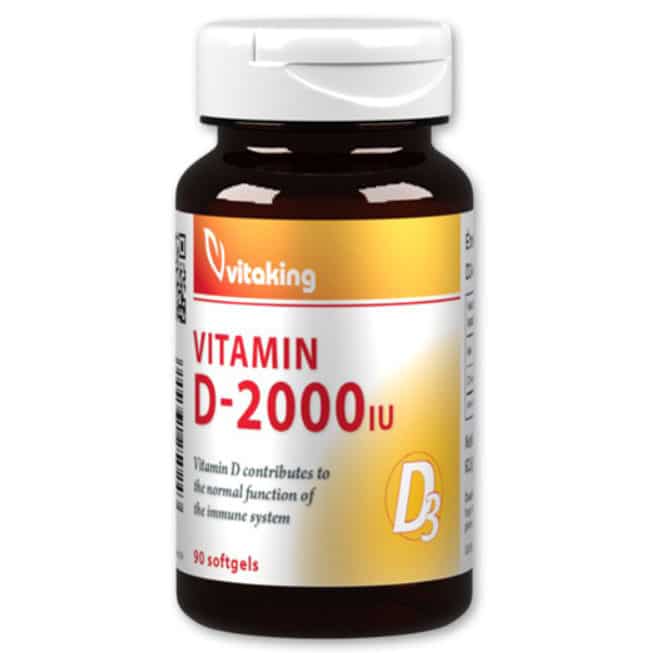 Vitaking D-vitamin 2000NE lágyzselatin kapszula 90db