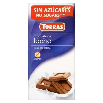 Torras Tejcsokoládé hozzáadott cukor nélkül 75g