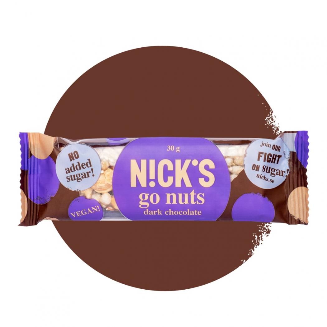 Nick's Go Nuts étcsokoládészelet cukormentes 30g