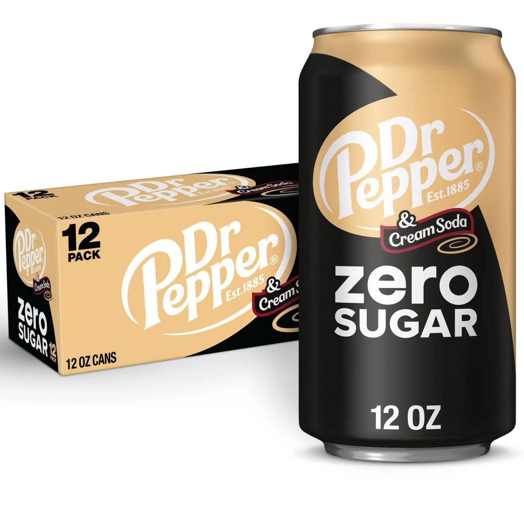 Dr. Pepper Cream&Soda Zero Sugar cukormentes üdítőital 355 ml