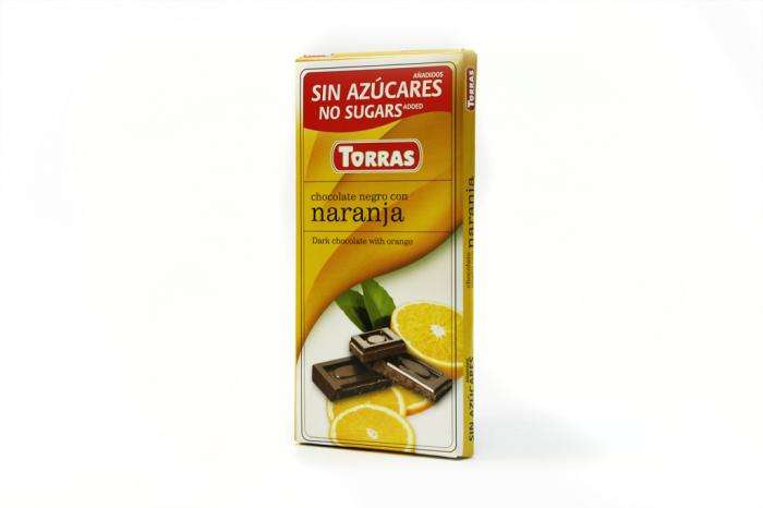 Torras Narancsos étcsokoládé hozzáadott cukor nélkül 75g